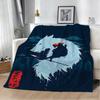 3D P-Princess Cartoon The M-MononokeE Flannel Blanket Soft Throw Blanket Art For Home Decor Bedroom Bed Sofa Picnic Kids Gifts