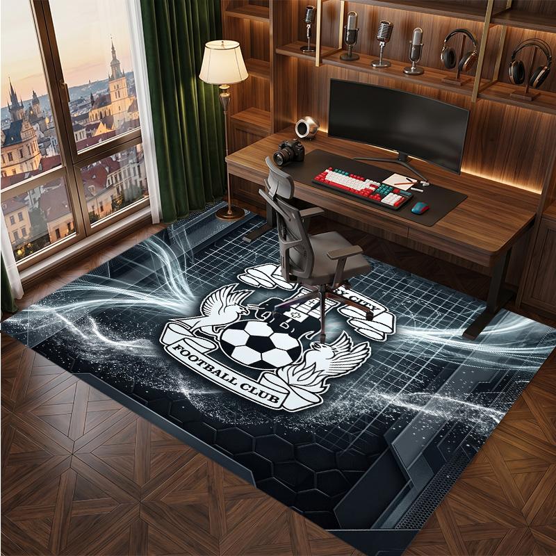 Tappeto in Velluto di Cristallo con Stampa del Coventry City Football, Comodo Assorbente d'Acqua Antiscivolo Tappeto per Pavimenti Interni