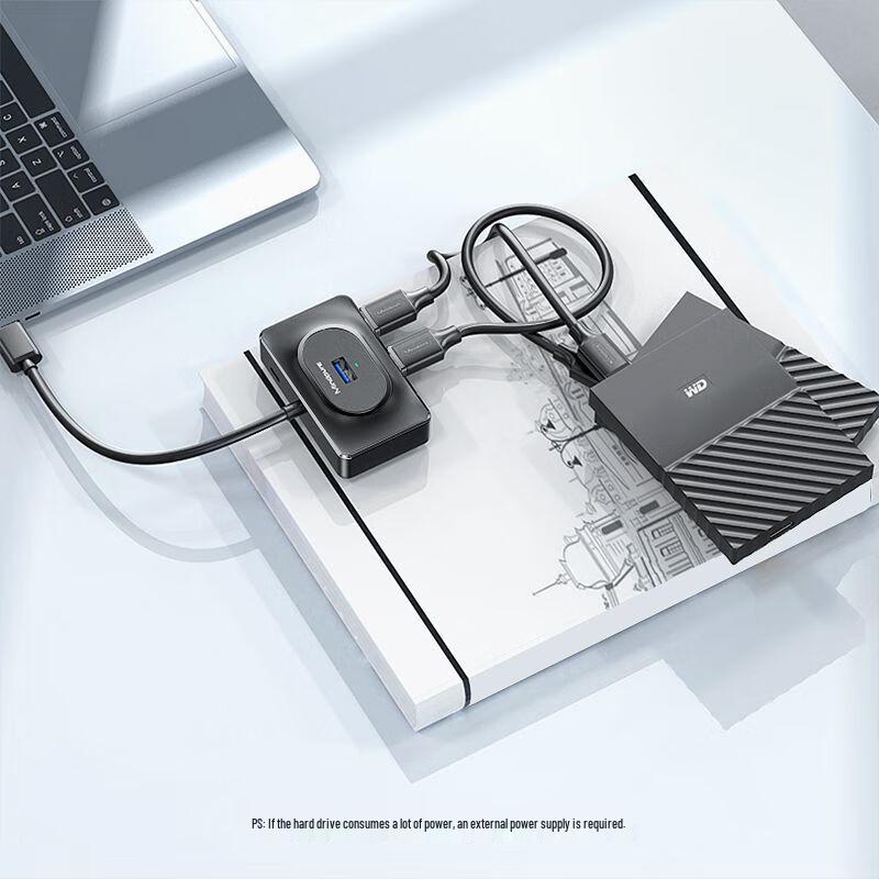 USB 3.0 4-Port High-Speed Hub & Hard Drive Expander