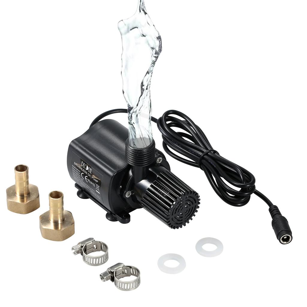 Super Quiet 800L/H DC 12V Brushless Pump Motor Water Circulation Submersible Pump for Fountain Pool Fish Tank Aquariums