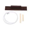 Ukulele Bridge Saddle Replacement Set Rosewood Bridge Nylon Strings Sound Upgrade Easy Installation for DIY Repair 4