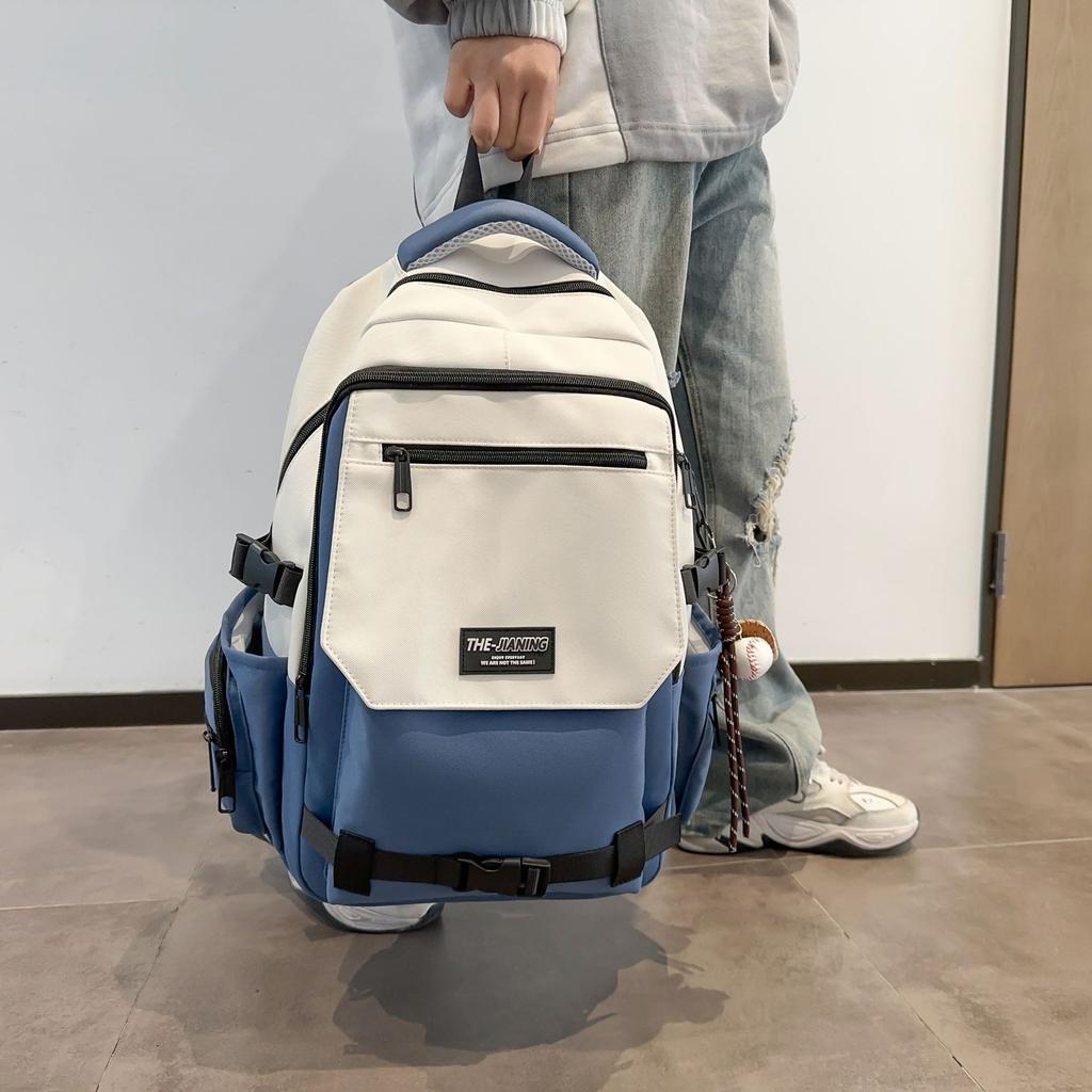 School bag Korean version ins tooling trendy cool teen multi-compartment leisure travel back