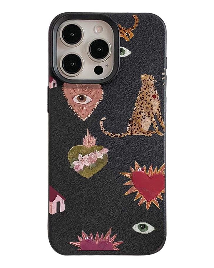 Etui na telefon iPhone 11 13 etui iPhone 12 14 15 16 Pro Max 12 Pro 15 Plus skóra lakierowana wodoodporna odporna na upadki i zużycie kreskówka