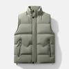Mens Thick Warm Cotton Vest Winter Loose Fit Sleeveless Puffer Gilet With Stand Collar Outdoor Casual Wear