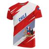 Summer Chile Fla National Emblem Round Neck Short Sleeve 3d Printing T-shirt Tops  Casual Streetwear Tops