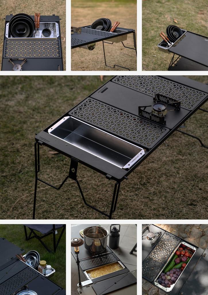 CAMPING MOON IGT Stainless Steel Box, Shallow, 2L, Half Unit, Made of 304 Stainless Steel, CK-11