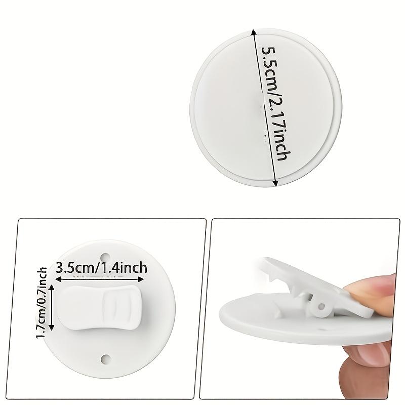 

4pcs Adhesive Shower Curtain Clips Windproof Wall Mount Hook Holder for Bathroom Splash Guard 4pcs белый