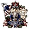 USA Flag Holiday Decorations 250 Anniversary Christmas Ornament, United States 1776-2026 250th US Independence Celebration Gift Patriotic Keepsake,