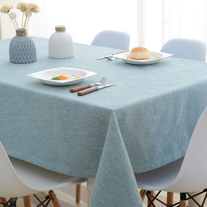 

Скандинавский японский стиль хлопок лен однотонная скатерть ткань скатерть кофейный столик скатерть прямоугольный обеденный стол маленький свежий домашний стиль Blue 60*60cm square