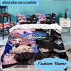 Custom Name 3PCS Addams Fan family Portrait Bedding Set Including 1pc Duvet Cover And 2pcs Pillowcases for Bedroom, Dormitory Gift Home Decor