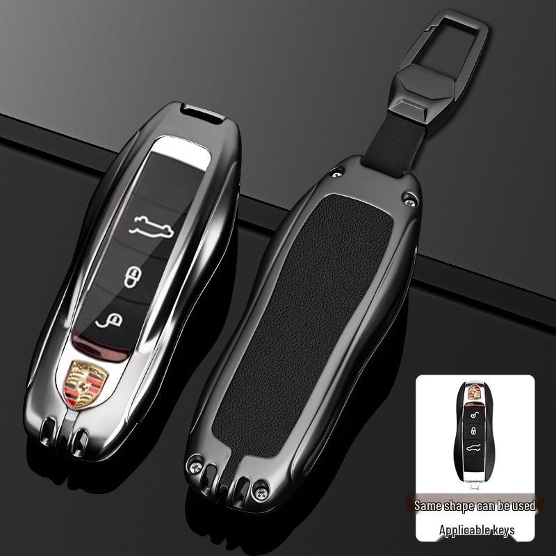 Porsche Macan, Cayenne, Panamera, 718/911 Full Wrap Key Shell Case & Chain