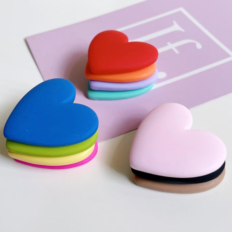 Parche con Forma de Corazón de Resina Multicolor para Joyería DIY, Pinza para el Cabello, Funda de Teléfono, Suministros de Manualidades para Coser