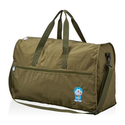 Sifre Foldable Boston Bag, Large, 38L Capacity, Carry-On Suitcase Compatible, Shoulder Strap Included, DR19.Green, Doraemon Design