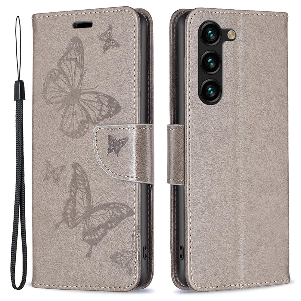 For Samsung Galaxy S25+/S24+ Case Butterfly Imprinted PU Leather Wallet Cover