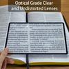 1pc Ultra-Thin HD Magnifying Bookmark - Transparent PVC Full Page Lens for Easy Reading, Optical Grade Clear and Undistorted Text, Perfect for Seniors