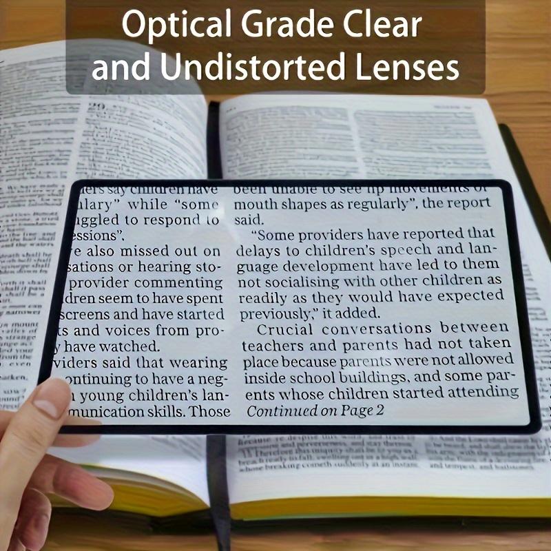 1pc Ultra-Thin HD Magnifying Bookmark - Transparent PVC Full Page Lens for Easy Reading, Optical Grade Clear and Undistorted Text, Perfect for Seniors