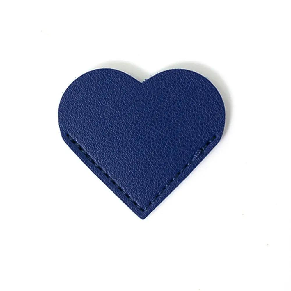 Mini Heart-shaped Corner Page Marker Vintage Handmade Leather Bookmark Creative Durable Book Page Marker Students