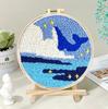 Russian Punch Needle DIY Kit: Handmade Wool Base for Fun Embroidery Projects
