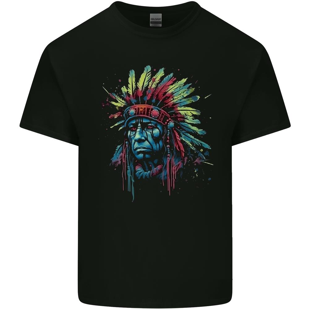 Native American Demon Indian Biker Kids T-shirt Childrens