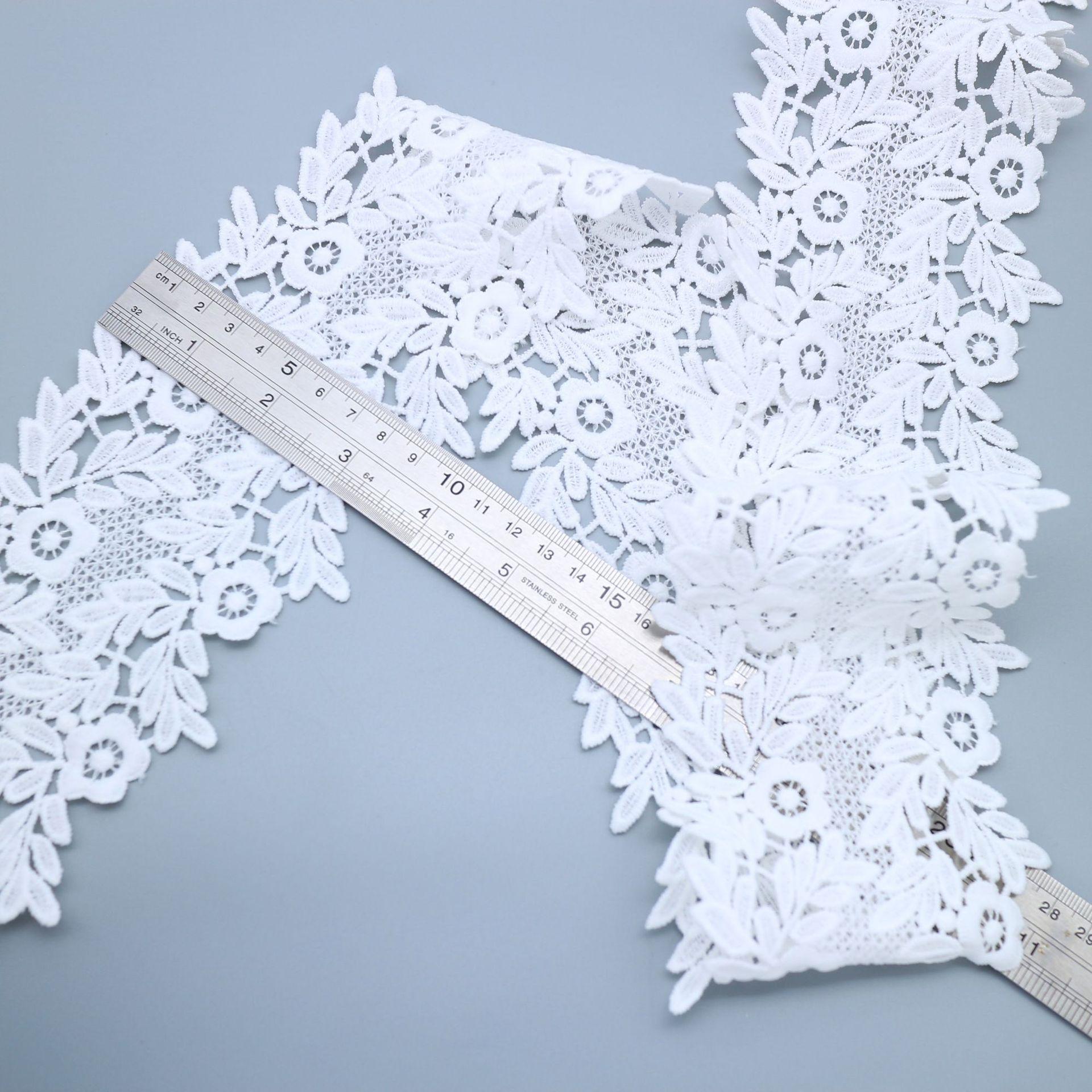 Кружево Кружево Молочный Шелк Вышивка Цветами Полое Платье Аксессуары Для Рукоделия Водорастворимое Кружево WM40719