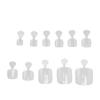 550pcs False Toenail Tips Full Cover Clear Artificial Ultrathin Multi Size Breathable Toe Nail Tips with Storage Box