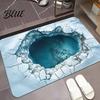 Abyss Floor Rug Area Entrance Mat Depth Illusion Endless 3D Optical Manhole Moisture-prone Non-Slip Doormat