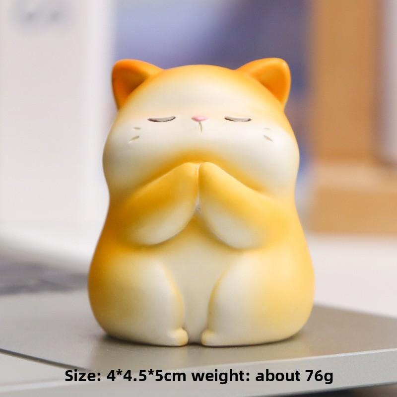 Cartoon Furui Cat FigurinesCute and Adorable Resin FigurinesOffice Desktop Resin Handicrafts
