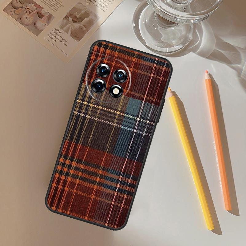 Schottisches Karo Warme Karo Hülle Für OnePlus 12 12R 13 R 11 9 10 Pro 8T 9RT 10T OnePlus Nord 4 CE 2 3 Lite N20 N30 Hülle