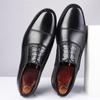 New Business Leather Shoes Men's Three-joint Spring and Autumn Dress Work Shoes Soft Sole Versatile Wedding Men's Shoes