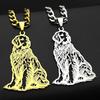 Golden Retriever Dog Pendant Necklace For Women Men Stainless Steel Gold Color Animal Puppy Doggie Friends Family Chain Jewelry