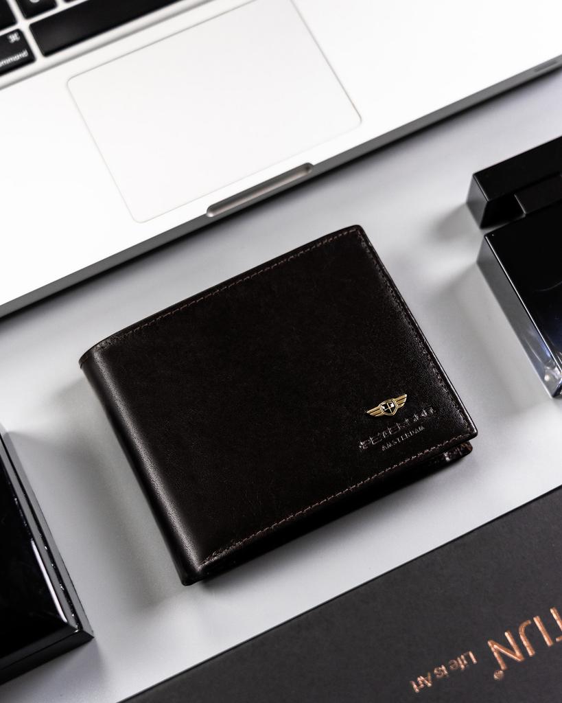 Men's Leather Wallet PTN 22306-VT-4584 D.Brown