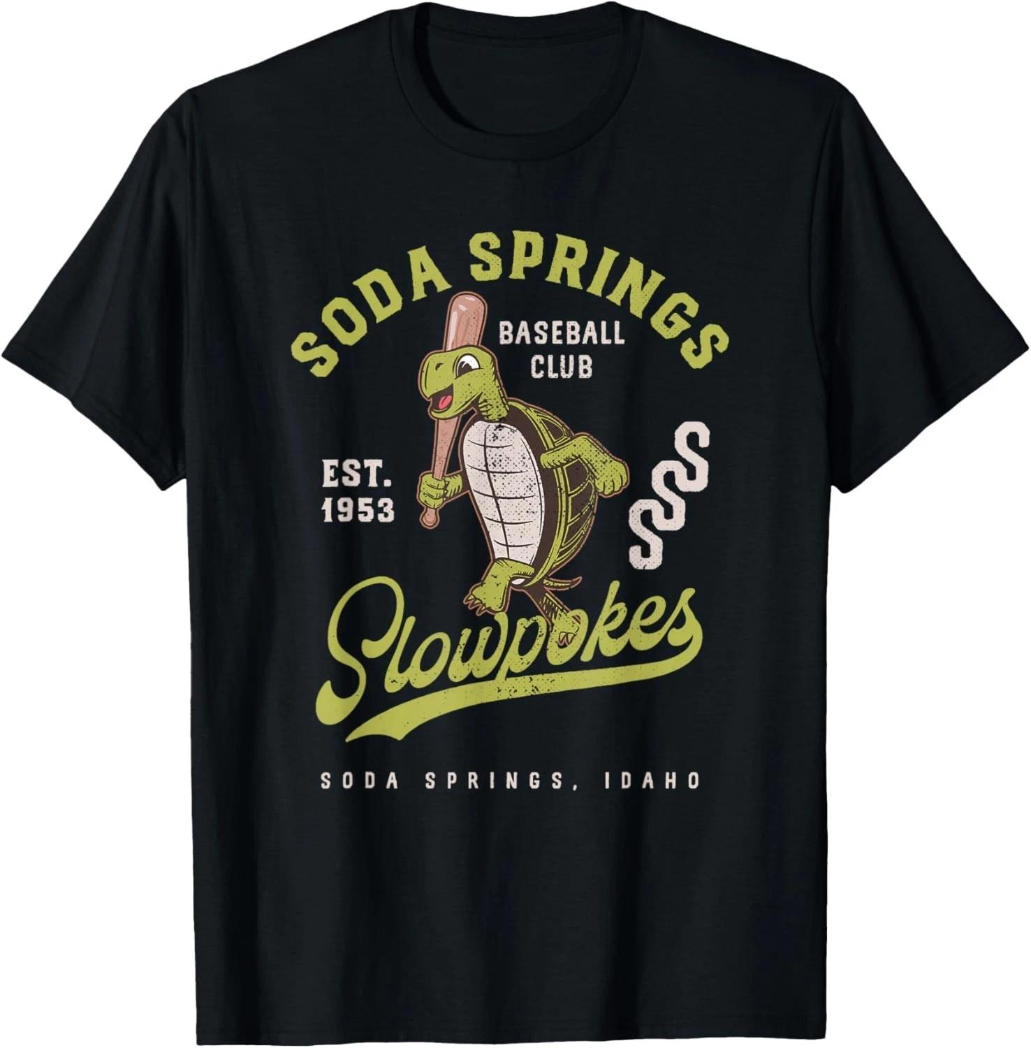 

Подарок Унисекс Футболка Команда Минорной Лиги Бейсбола Soda Springs Slowpokes Ретро 3XL