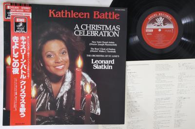 LP Record KATHLEEN BATTLE LEONARD SLATKIN O A Christmas Celebration EAC90326 ANGEL 1986 Japan Obi Classical Used