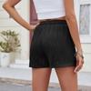 Women's Fashion Solid Color Drawstring Pocket Casual Shorts