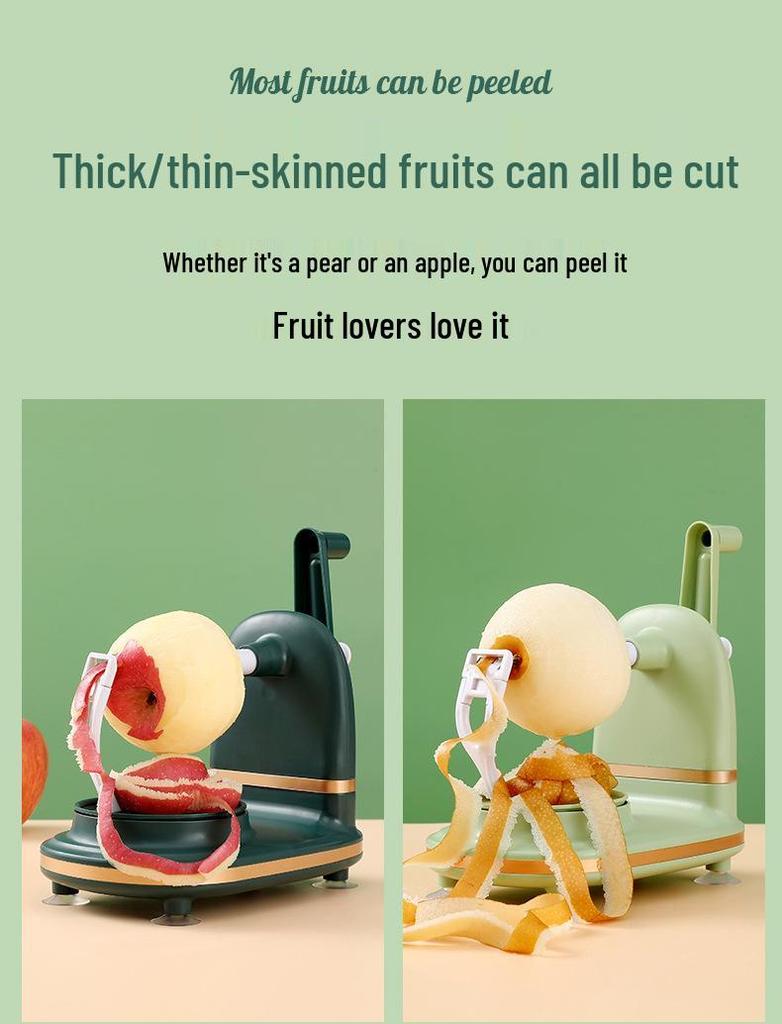 Hand-Cranked Automatic Apple & Fruit Peeler with Paring Knife