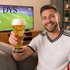 Party Beer Glass Trophy Glass, 480ml Football Cup, Champion Shaped Mug Soccer Gift for Lovers Large Capacity
