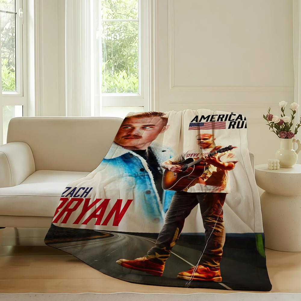 

American singer Zach Bryan Blanket For Sofa Office Bed Plane Travel Sleep Read Relax Camping Soft And Warm 30x40in
