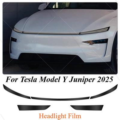 Für Tesla Model Y Juniper 2025 TPU Geschwärzte Scheinwerfer Rücklicht Schutzfolie Neues Modell Y Schwarze Farbwechselnde Lampenfolien