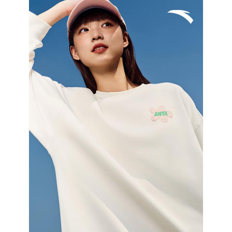 Anta Women's Fleece-Lined Back Print Sweatshirt
