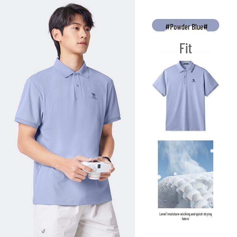 Camel 2025 Quick-Dry Breathable Short Sleeve Polo Shirt XXXL