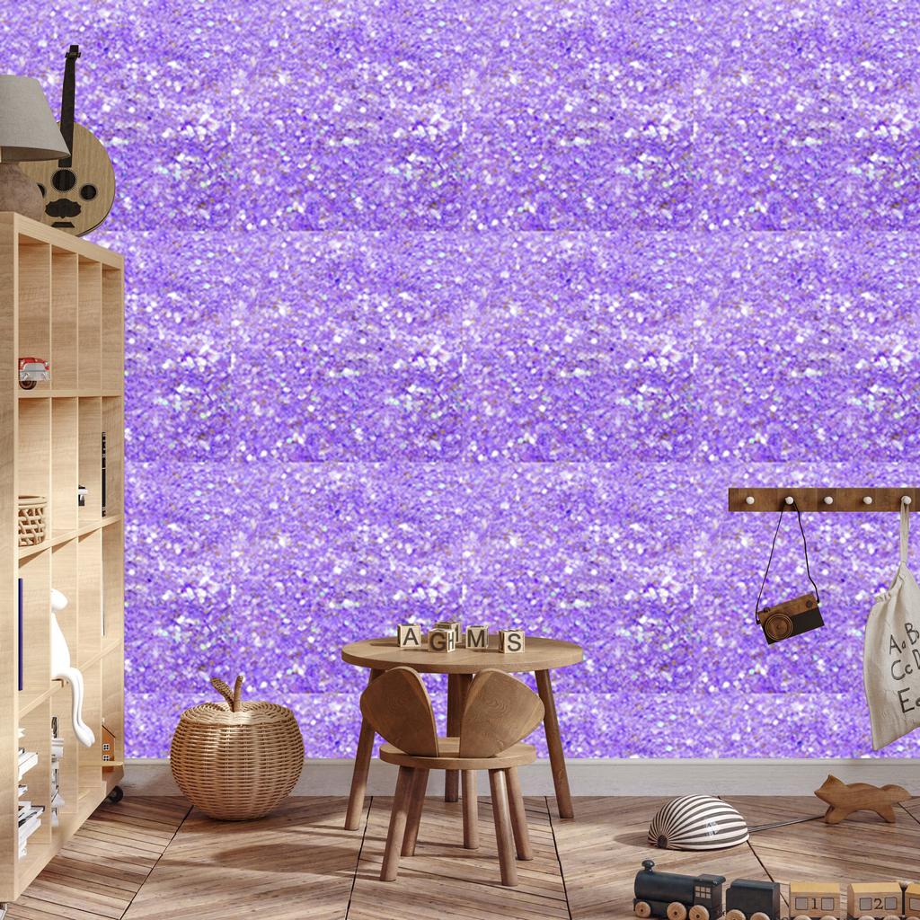 Lavender, Purple, Blue and White Glitter Wallpaper 50x1000