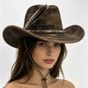 New European and American Style Feather Retro Felt Hat New Western Cowboy Hat Stage Performance Jazz Hat
