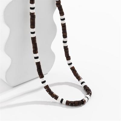 Male Necklace Creative Soft Temperament Male Jewelry Wood Beaded Men'S Gifts Bohemian Style Collar Chain
