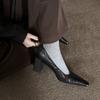 Fashion 2025 NEW Spring Women Pumps Genuine Leather Women Shoes Square Toe High Heel Elegant Buckle Strap Handmade Fashion Ladies Shoes