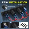 4 in 1 ON/OFF Charger Socket Panel Dual USB Socket Power Outlet & LED Voltmeter &Cigarette Lighter Socket& LED Switch
