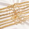 Luxury Shiny Zircon Charm Bracelet for Women, Gold Color Metal Geometric Chain Wristband Bangle, Fashion Exquisite Jewelry Gift
