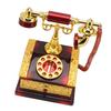 Dial Telephone Shaped Music Box Exquisite Retro Music Jewelry Box for Home Living Room Cafe Bar