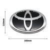 TRR53D Car Logo Modified Black Logo Badges Front Rear Logo Silver For Toyota Hybrid Series Prado Highlander Camry Corolla Styling