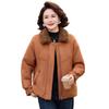Mid-Aged Women's Plush-Lined Winter Cotton Coat