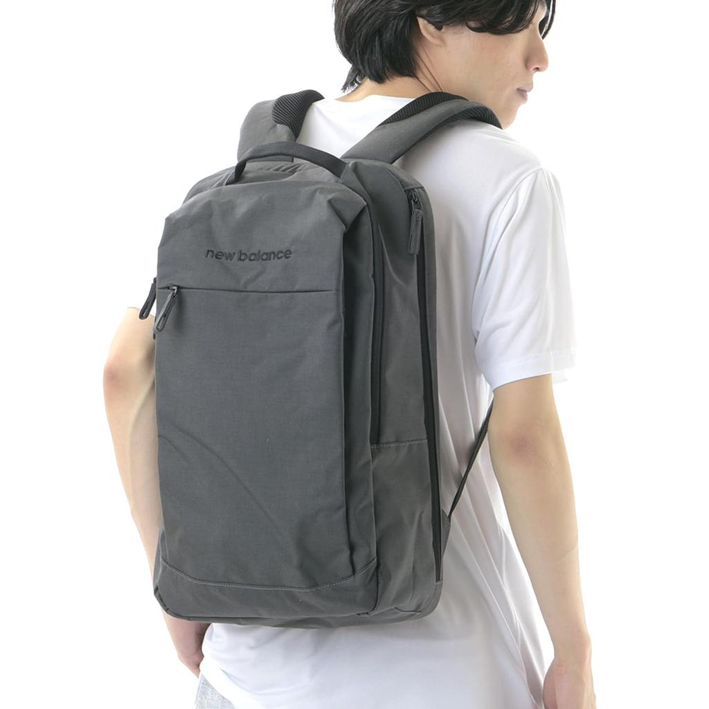 New Balance Square Backpack 22L (LAB45601) - Perfect for Business, Commuting, College, and School, Lightweight, with PC Storage, A4 Size Fit, Black
